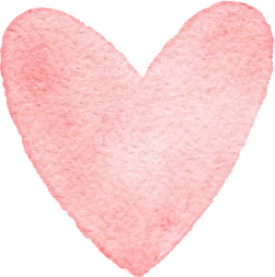 watercolor pink heart